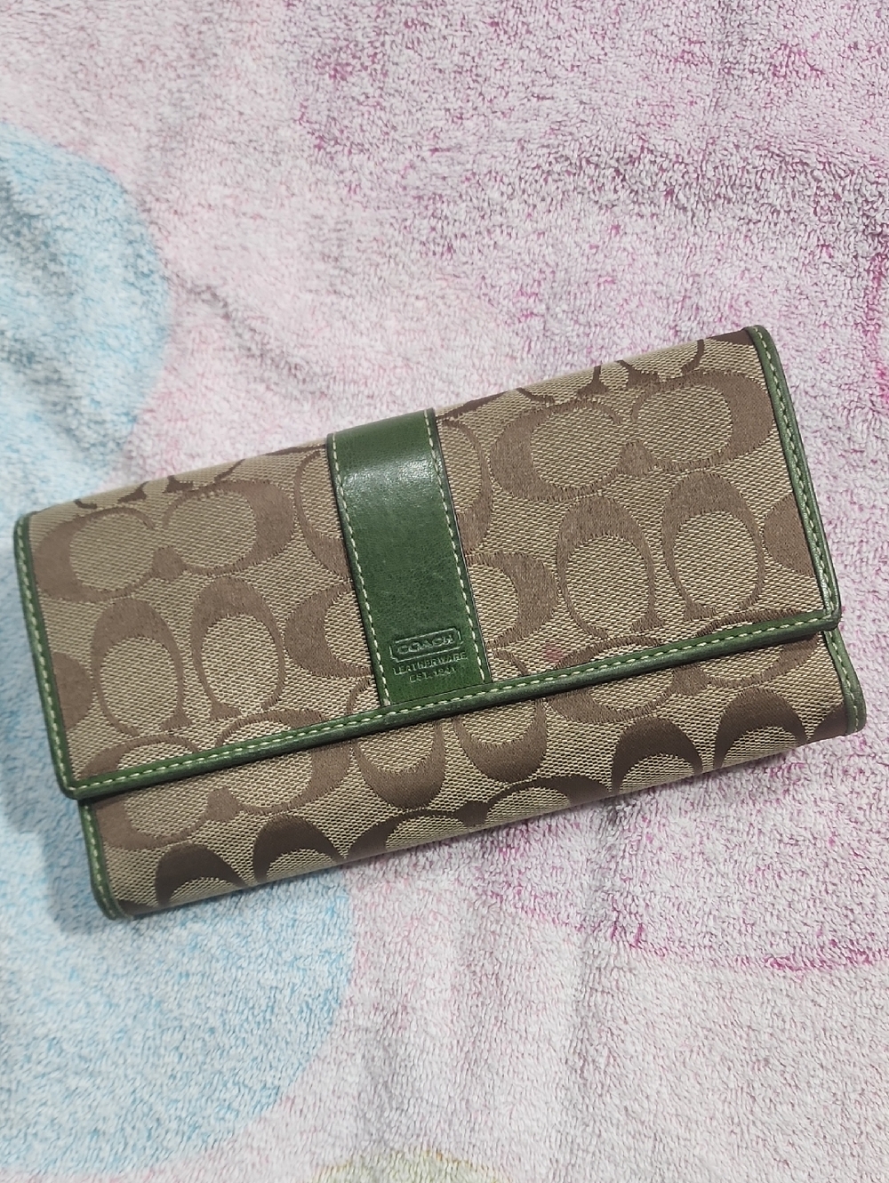 COACH  Signature Jacquard Hampton Small Wallet trifold